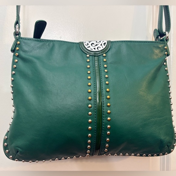 💚 Brighton Emerald Green Leather Crossbody - Picture 3 of 16